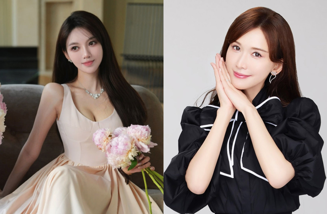 网友称叶珂(左)台湾腔很像林志玲，引发争论。（图／翻摄自叶珂 微博、林志玲 IG）