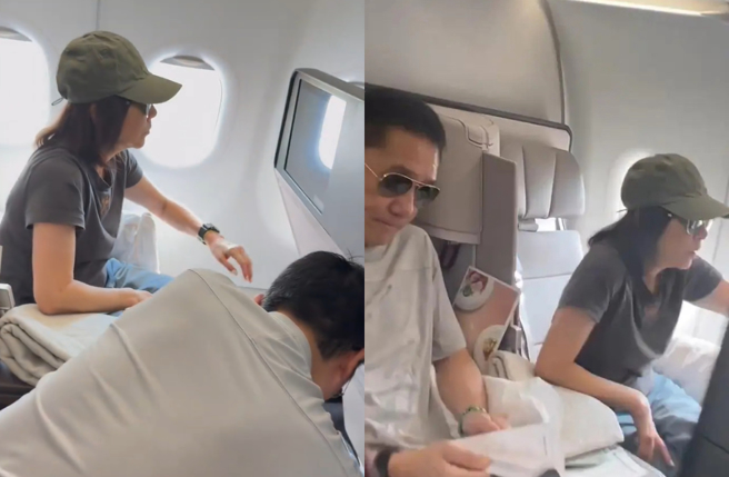 梁朝伟、刘嘉玲现身香港机场被捕捉。（图／小红书 GraCe）