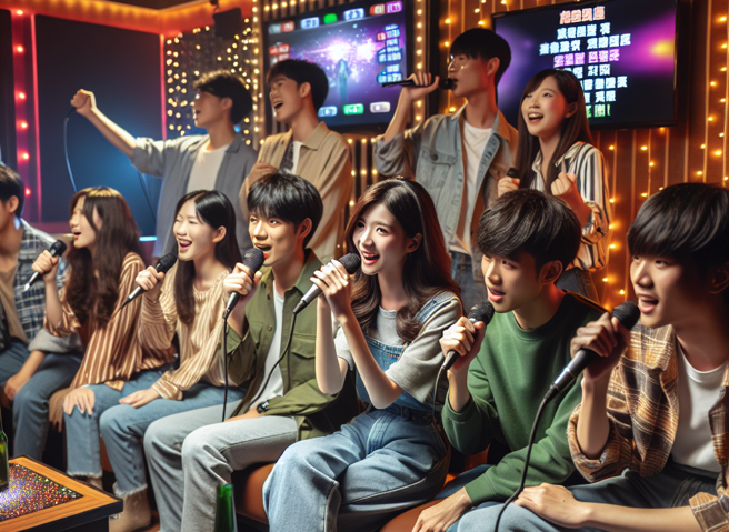 每次宣布颱风假，就有不少民眾会订KTV包厢。（示意图／AI生成）