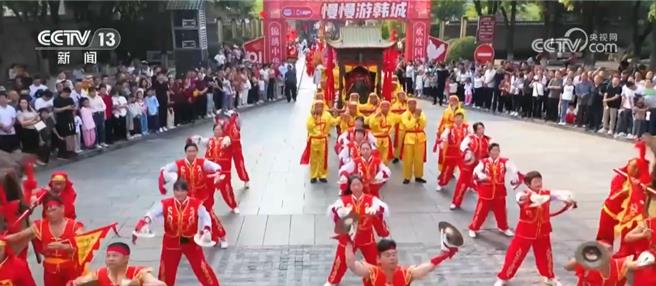 陆黄金周文旅市场热潮涌动  晋祠、韩城有看头。（大陆央视）
