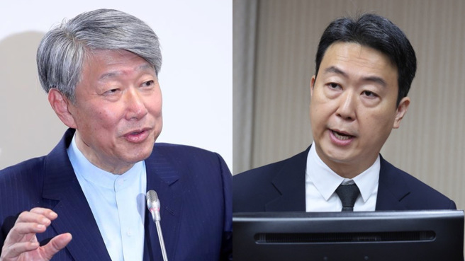 前立委郭正亮1日表示，「这个会期最难过的两个部长，一个是陈世凯，一个是郭智辉」。图为经济部长郭智辉（左），新上任的交通部长陈世凯（右）。（中时资料照）