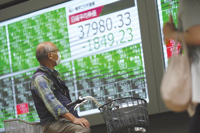 日圆升值导致出口类股暴跌，加上10月底国会大选增加不明朗因素，使日股大跌4.8％创八周来最大单日跌幅。图／美联社