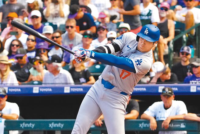 大谷翔平拿下國聯全壘打王、打點王的雙冠王頭銜。（路透）