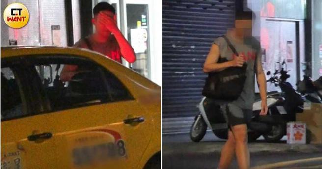 待目送短今搭着车离去后，男子忍不住在街头掉下男儿泪，看起来情绪非常低落。（图／本刊摄影组）