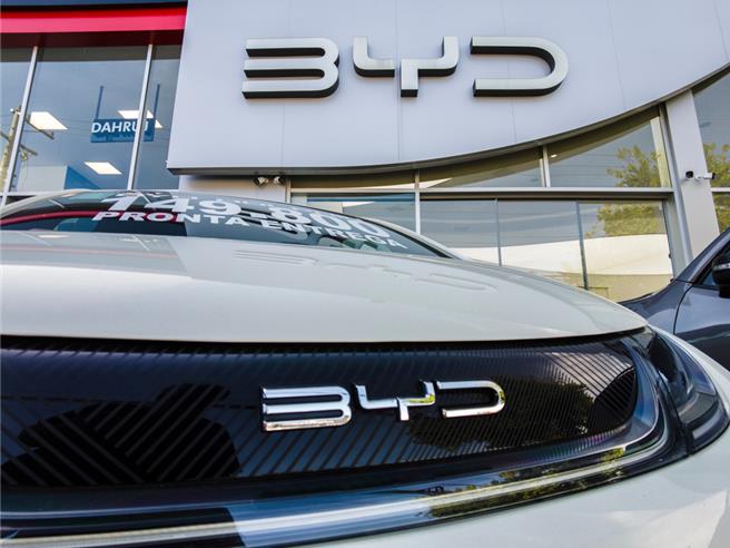 圖為比亞迪電動車。（示意圖:shutterstock/達志）