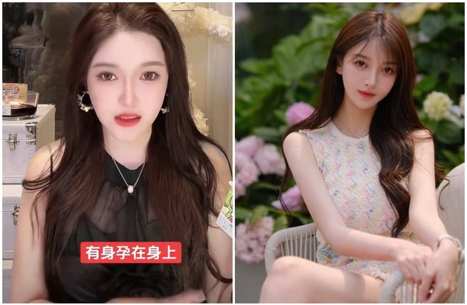 孙心娅(左)开直播证实叶珂(右)怀有身孕。（图／微博）