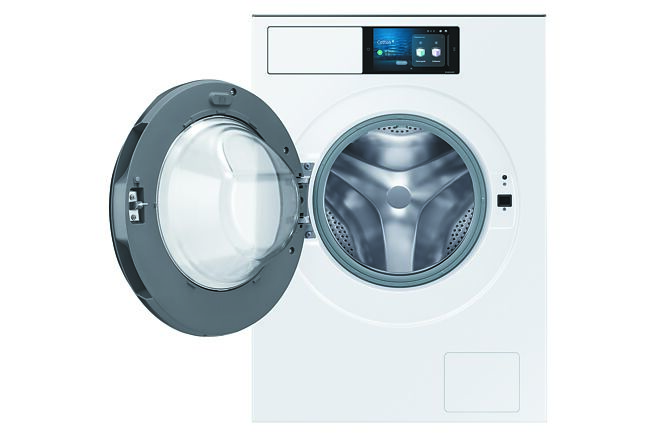 Bespoke AI智慧滾筒洗衣機，松石白，3萬8900元。（三星提供）