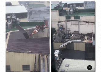 狂風驚人！鳳山頂加鐵皮屋「連根拔起」吹飛 砸破鄰居家 