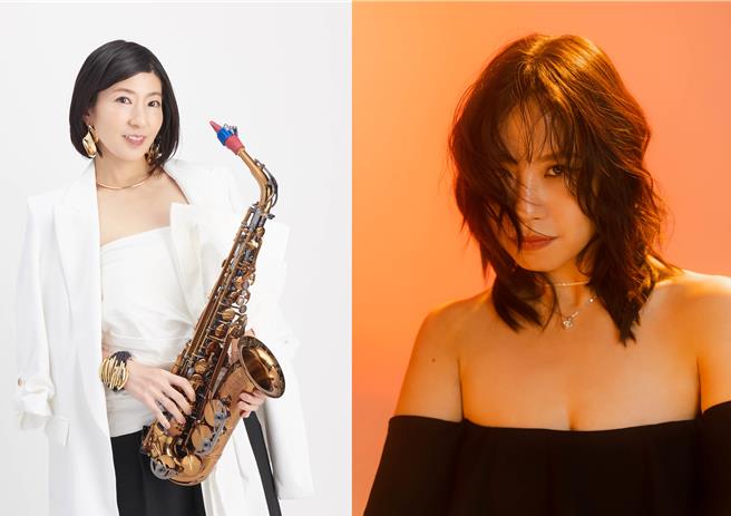 萨克斯风演奏家Ruby Pan（右）与日本萨克斯风演奏家小林香织跨国合作。（Ruby Pan潘子爵提供）