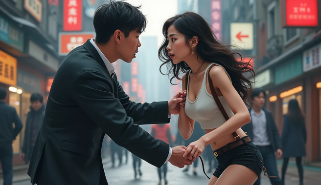 阿德明知她為同事小偉的配偶，卻透過扶腰等肢體接觸，以及傳送LINE訊息示意追求。（示意圖、與本案無關／AI生成）