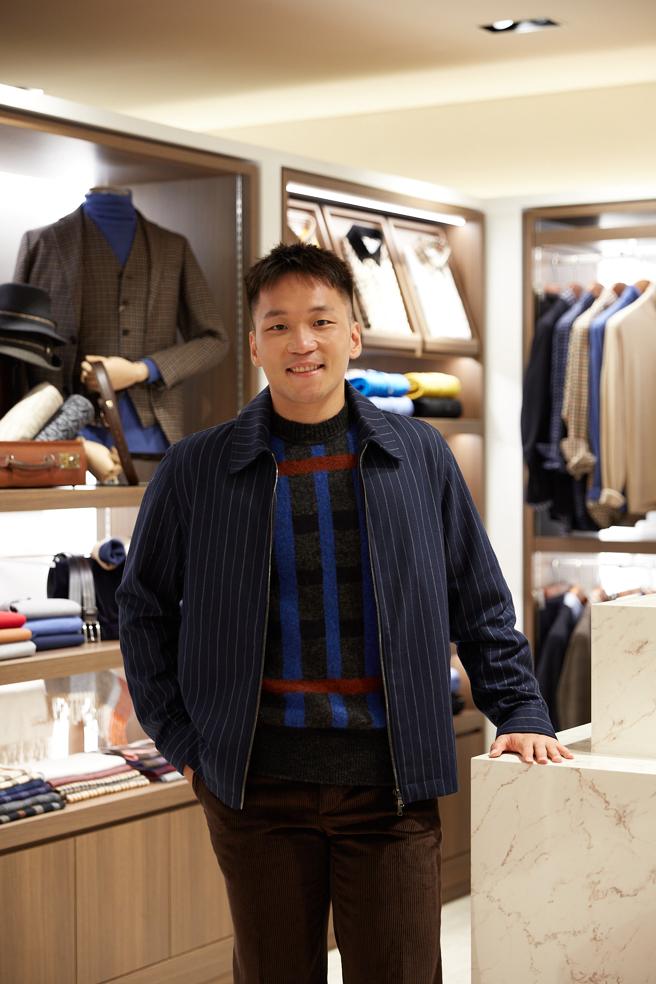 李洋現身DAKS新光三越中港男裝店開幕活動（DAKS提供）