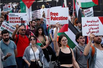 以哈戰爭1周年 全球各地湧抗議潮「與巴人同在」