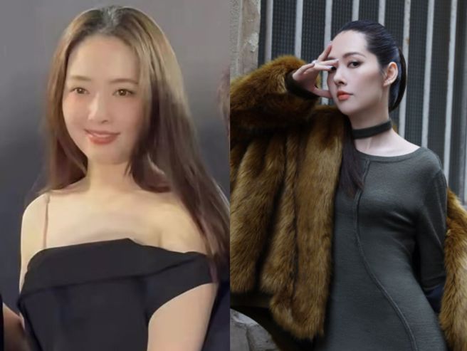 郭碧婷之前上节目被说变胖(左)，日前现身巴黎时装周，被讚减重成功(右)。（图／翻摄自微博）