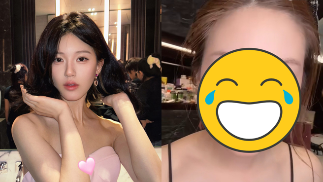 赵露思镜头前卸妆。（图／翻摄自赵露思 微博 、会火 微博）