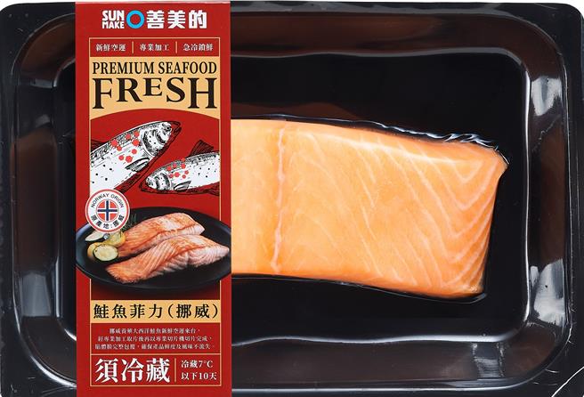 全联挪威鲑鱼菲力，10月31日前每盒199元。（全联提供）