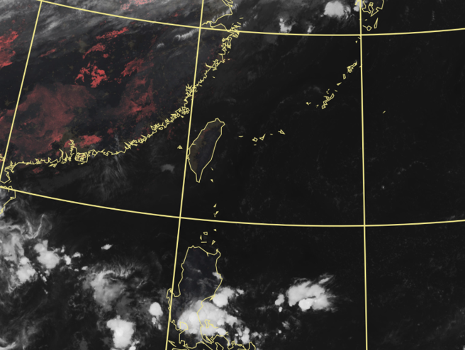 东北季风今移入，豪大雨连3天，要等到国庆日当天水气才会趋缓。（中央气象署提供）