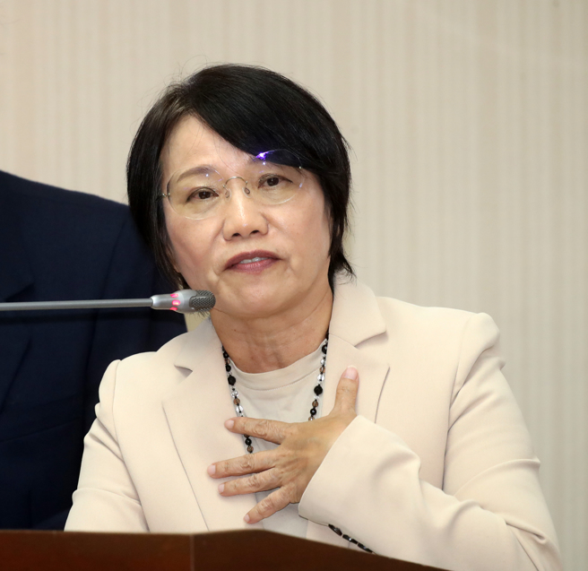 立法院内政委员会7日审查殡葬管理条例部分条文修正草案、都市计画法部分条文修正草案等案，内政部长刘世芳（见图）列席备询。（刘宗龙摄）