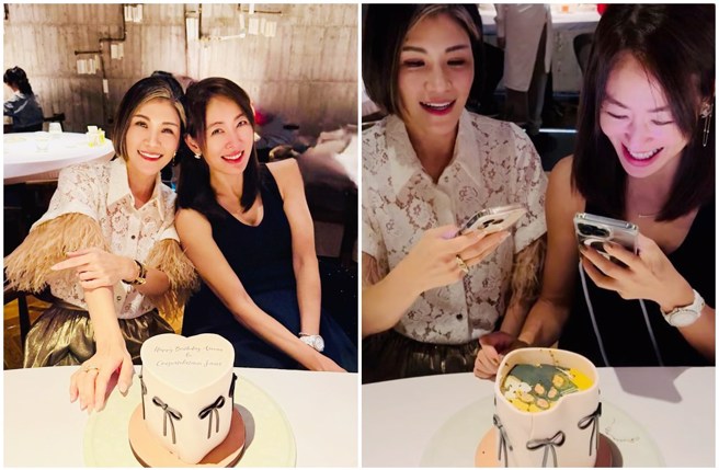 蒋雅淇庆祝贾永婕上任台北101董座满月。（图／vivian.yachi.chiang  Instagram）