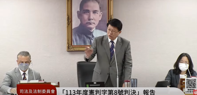 立委謝龍介。（取自直播）