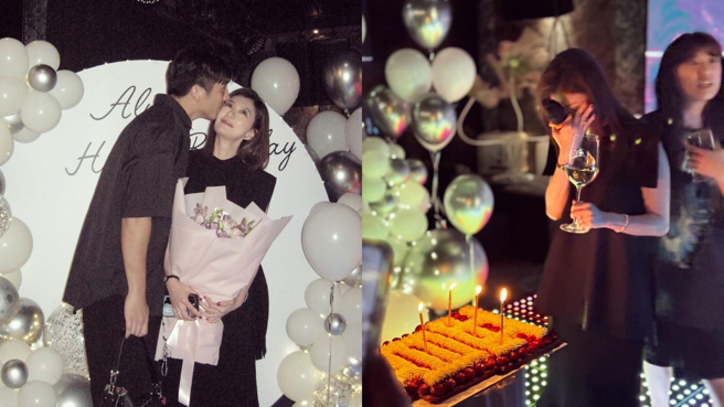 梧桐妹惊喜现身，贾静雯感动落泪。（图／翻摄自aalyssachia IG）