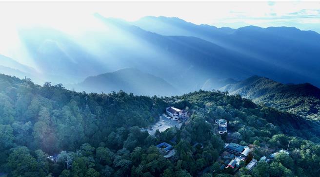 大雪山43K游客中心区域。（林业署提供／李京升台中传真）