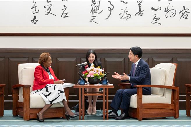 賴清德接見聖露西亞訪團。(總統府提供)