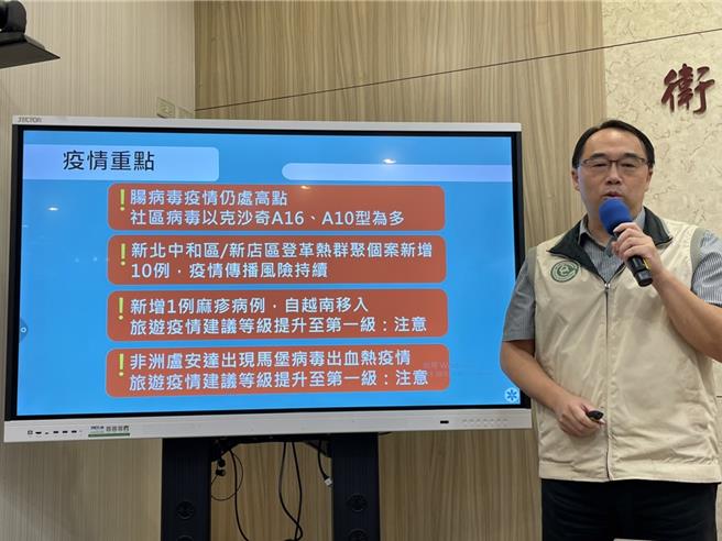 疾管署今日提升越南麻疹之國際旅遊疫情建議等級至第一級：注意（Watch）。（鄭郁蓁攝）