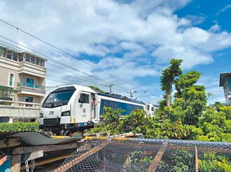 花莲 台铁R200型卡铁轨 塞车惹民怨