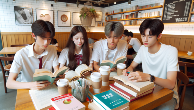 网友发现很多学生喜欢在咖啡厅读书，还会用包包占位子，外出用餐再回去，甚至有人完全没点餐就坐整天。（示意图／AI生成图）