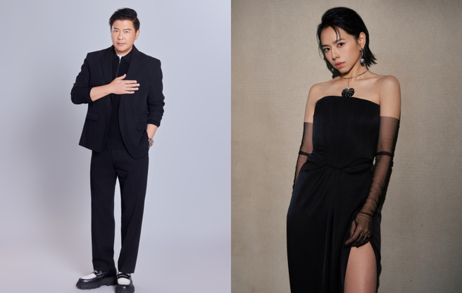 曾國城（左）、夏于喬一起頒發節目類導播獎及創新獎。（三立提供）