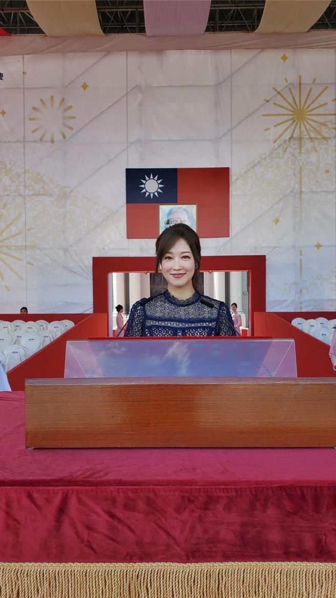 邬凯雯胜任今年国庆大会主持人。（台视提供）