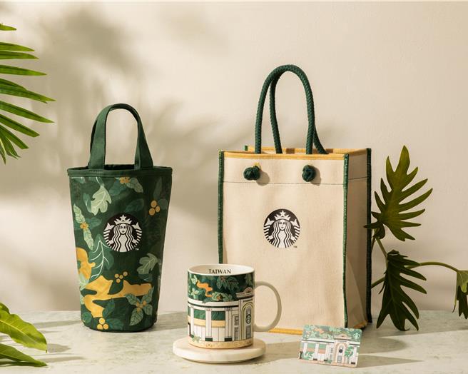星巴克欢庆湖美门市开幕，推特色商品「湖美马克杯」、「美好年代女神提袋」等。（星巴克提供／朱世凯台北传真）
