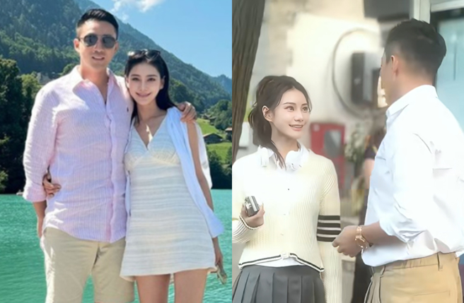 汪小菲与Mandy拍浪漫MV纪念相识一周年。（图／IG@hsiaomei0718mandy）