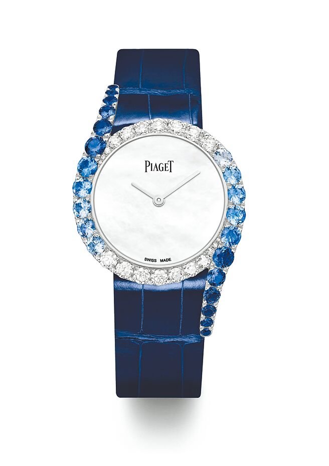 伯爵Limelight Gala系列蓝宝石珠宝表，约215万元。（PIAGET提供）