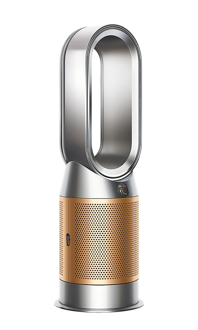 Dyson推出全新Dyson Purifier Cool De-NOx甲醛NOx偵測涼風空氣清淨機TP12，以及Dyson Purifier Hot+Cool De-NOx甲醛NOx偵測涼暖空氣清淨機HP12（見圖），導入Dyson 360度全方位過濾技術，採用HEPA濾網及富鉀碳濾網，加上氣流技術將潔淨空氣均勻吹送。兩台新機都有白金色與鎳金色可選擇，TP12建議售價2萬5900元、HP12建議售價2萬9900元。（Dyson提供）