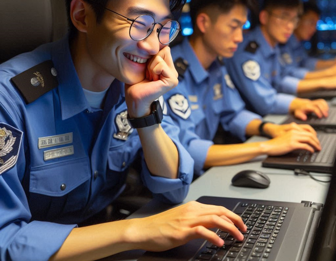 大楼管理员上班时间自备笔电玩游戏，引起讨论。（示意图／AI生成）