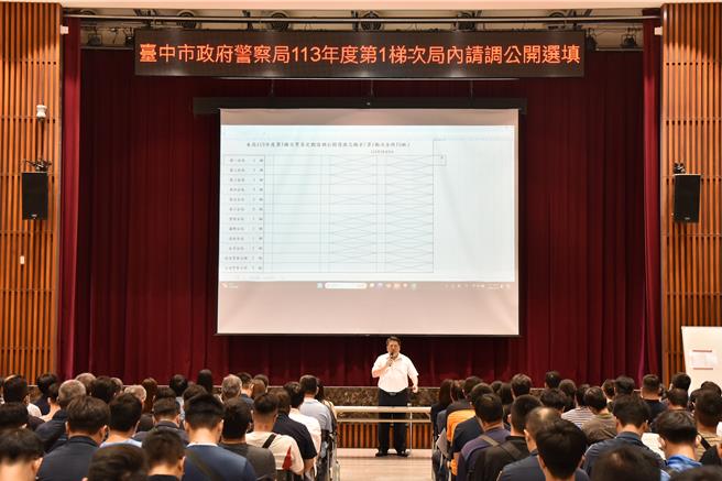 台中市警局展開6年輪調及滿1年請調作業，10日公布首波結果，共90名警員填選志願，以保大、交大、第三分局、大甲、太平、東勢等分局最熱門。（台中市警局提供／潘虹恩台中傳真）