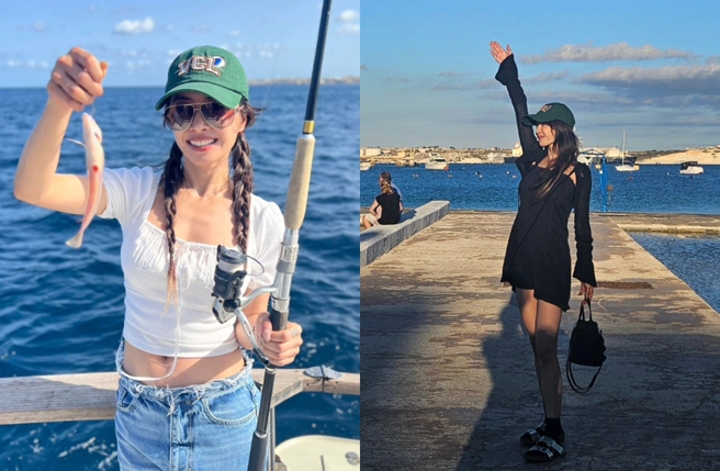 蔡依林辣晒美背化身最美小钓手。（图／IG@jolin_cai）