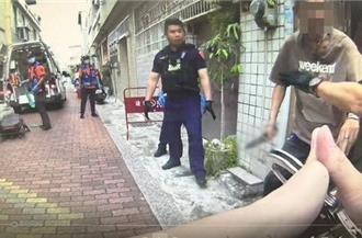 台南男子開門持刀襲警 防彈背心救一命遭當場壓制