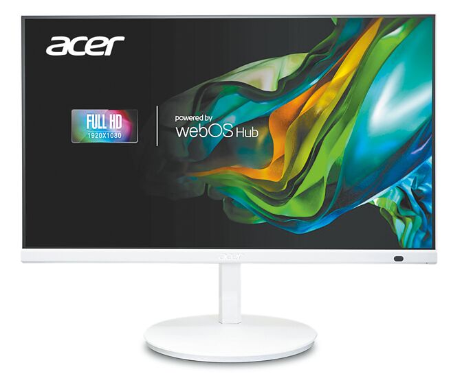 Acer27吋4K白色时尚简约的CS272K智慧萤幕，建议售价1万3900元，上市特价9488元。（Acer提供）