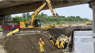 國10橋梁耐震補強工程工安意外　工程水箱車翻覆駕駛不治