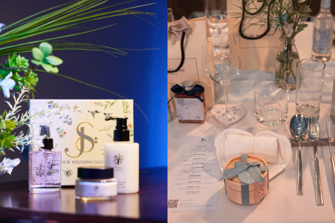 萧敬腾婚礼上的伴手礼。（JS wedding提供）