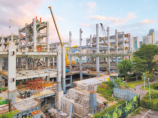 圖為京華城工地。（黃敬文攝）