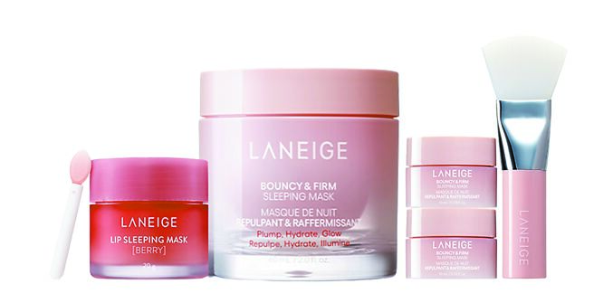 Global Mall新北中和店推beautySTAGE「LANEIGE越睡越澎润组」，价值2896元、优惠价1780元。（Global Mall提供）