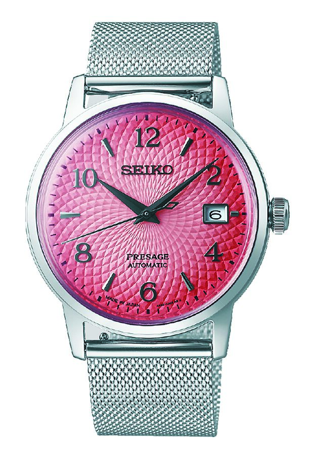 林口三井Outlet推「SEIKO调酒师机械表SRPE47J1」，原价1万9500元、优惠价6999元。（三井提供）