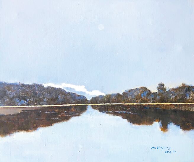 胡是平，油彩畫布，《二月》， 50x60cm，2023年。（樹瓦藝術提供）