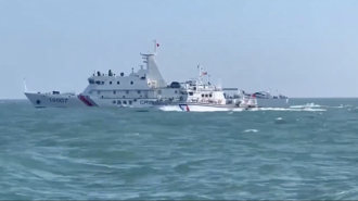 驚險直擊！陸海警艦軍演「穿越海峽中線」 海巡出手驅離