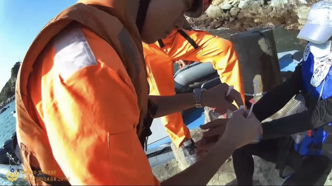 现场画面。（图 / 海巡署提供）