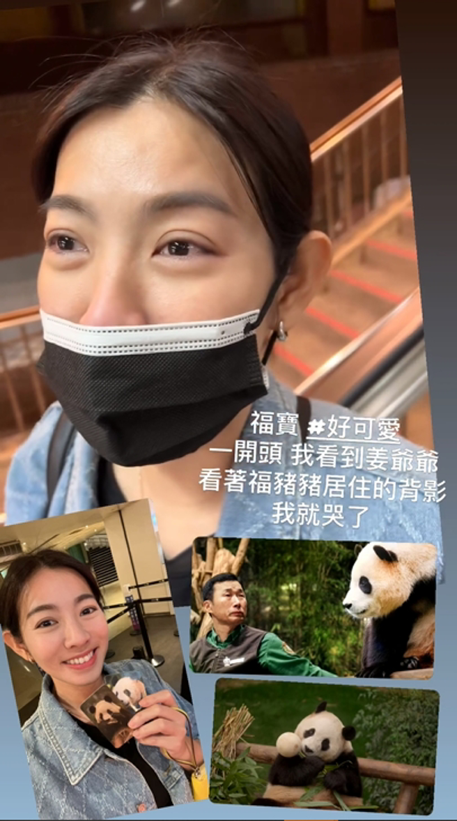 米白自曝看纪录片《再见，福宝》痛哭1小时。（图／翻摄自米可白 IG）