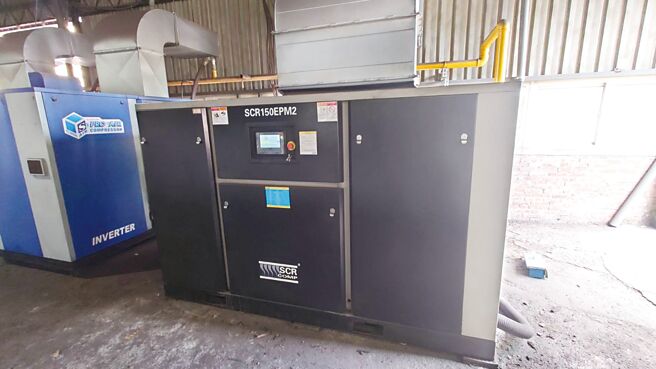 瑞銍國際變頻雙螺旋空壓機及多元維修服務。圖／王妙琴